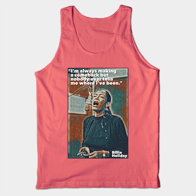 Billie Holiday- Comeback. Tank Top by Corry Bros Mouthpieces - Jazz Stuff Shop